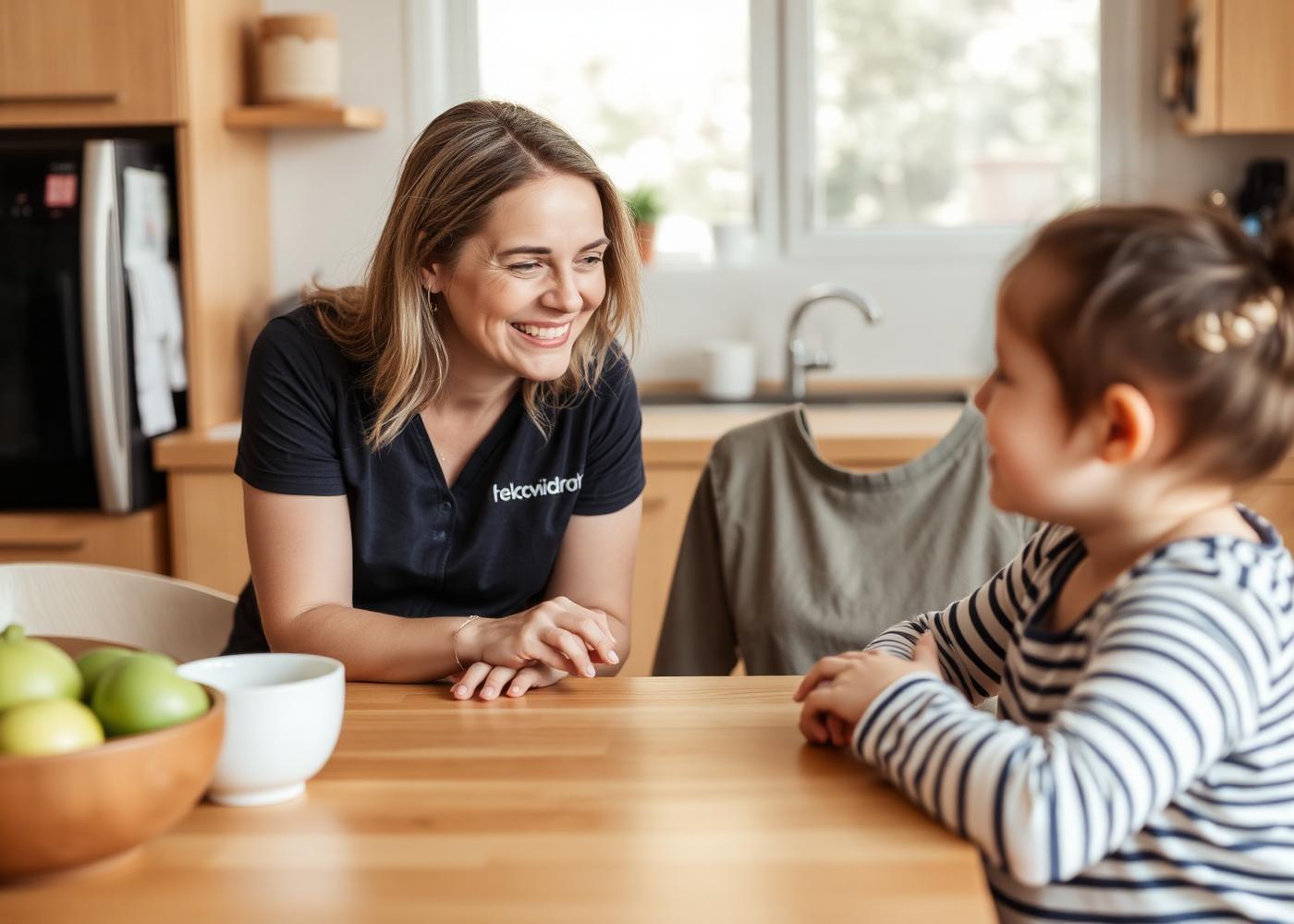 A Plan For Care support worker in warm conversation with a participant at home